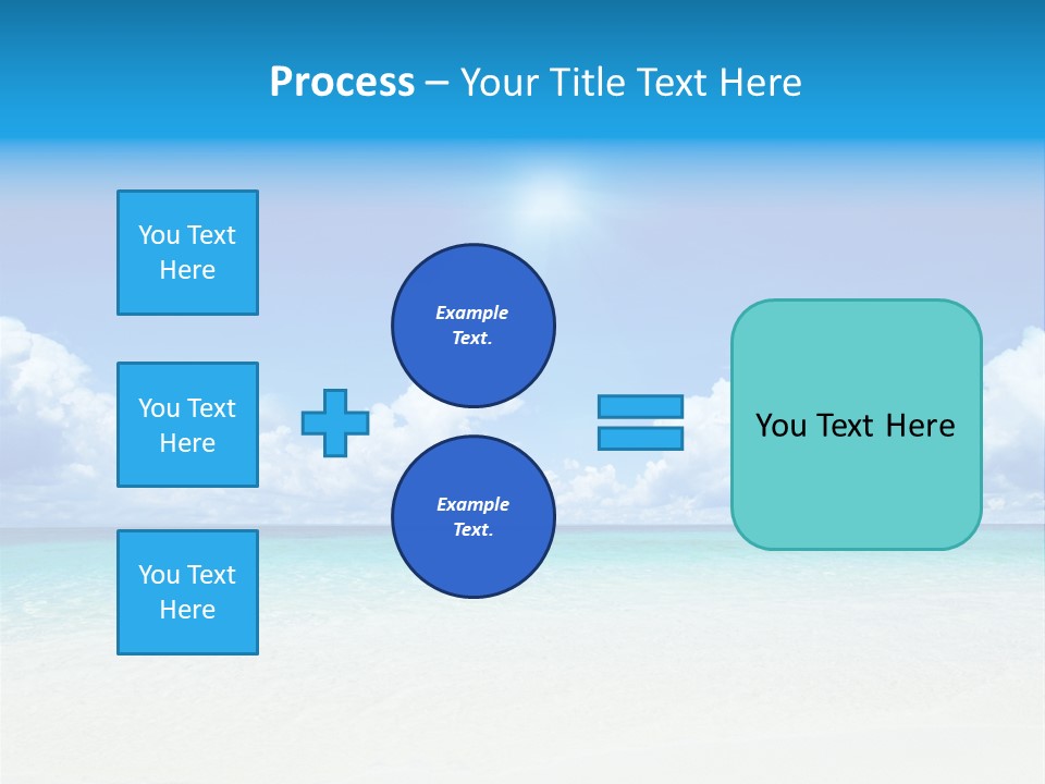 White Seascape Paradise PowerPoint Template