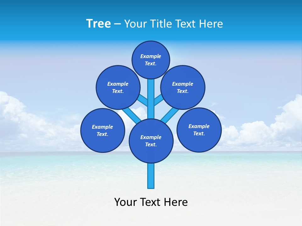 White Seascape Paradise PowerPoint Template