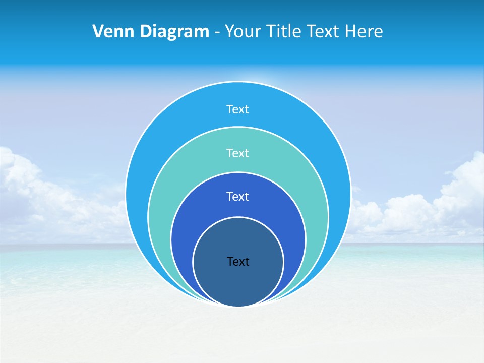 White Seascape Paradise PowerPoint Template