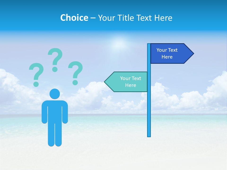 White Seascape Paradise PowerPoint Template