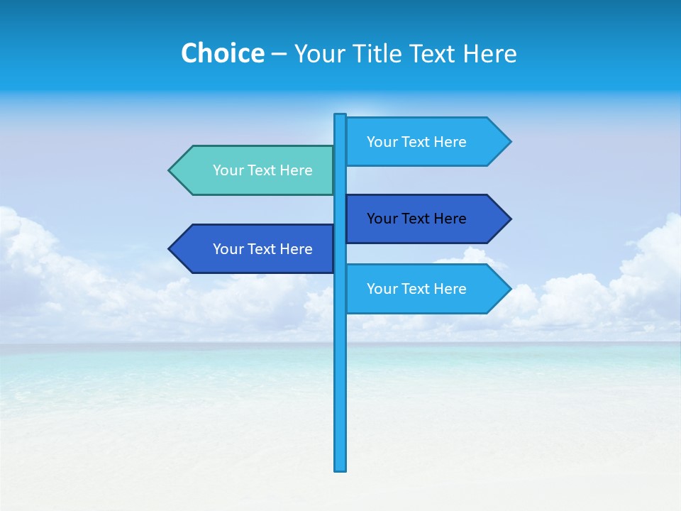 White Seascape Paradise PowerPoint Template