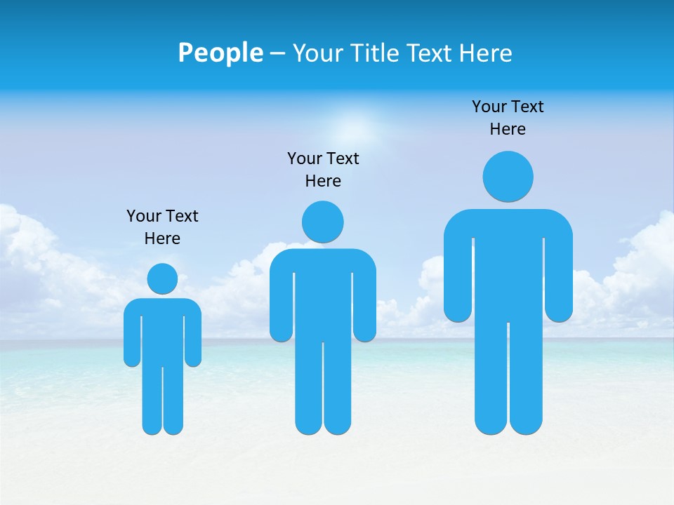 White Seascape Paradise PowerPoint Template