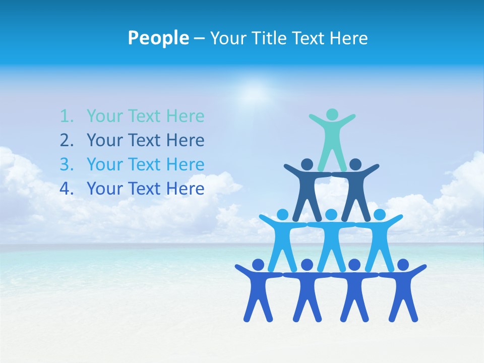 White Seascape Paradise PowerPoint Template