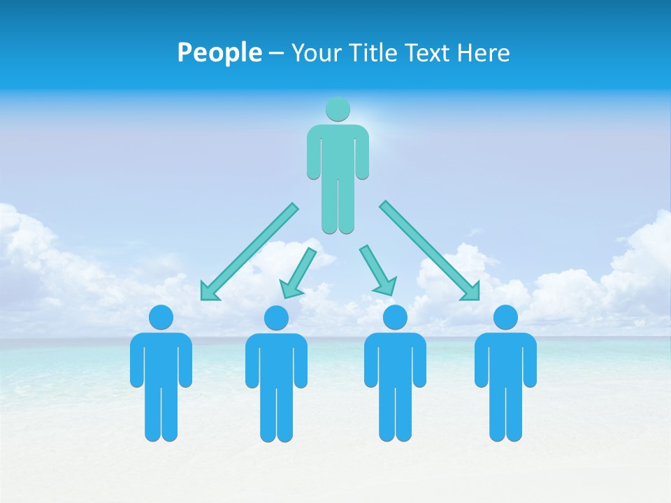 White Seascape Paradise PowerPoint Template