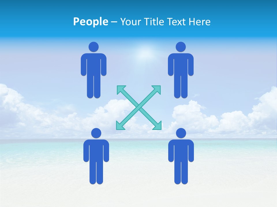 White Seascape Paradise PowerPoint Template