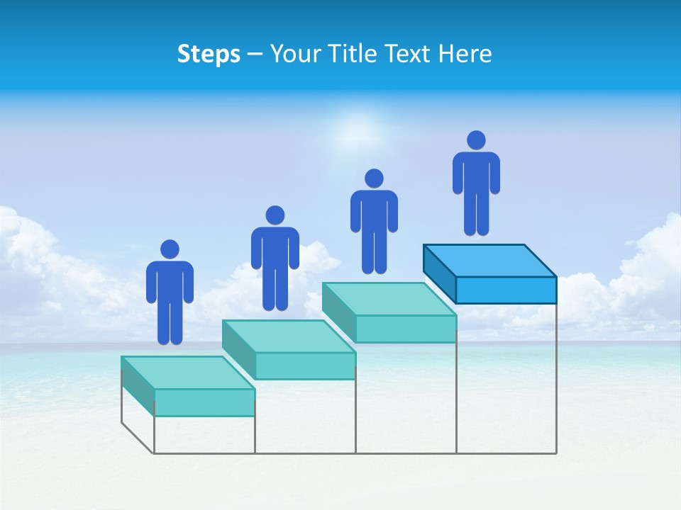 White Seascape Paradise PowerPoint Template