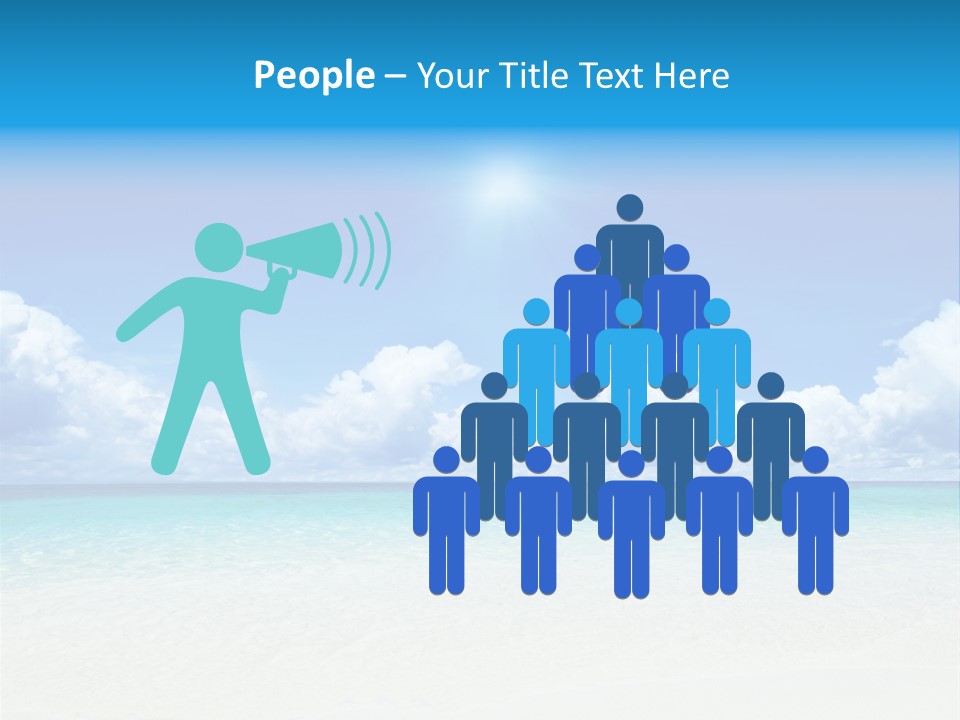 White Seascape Paradise PowerPoint Template