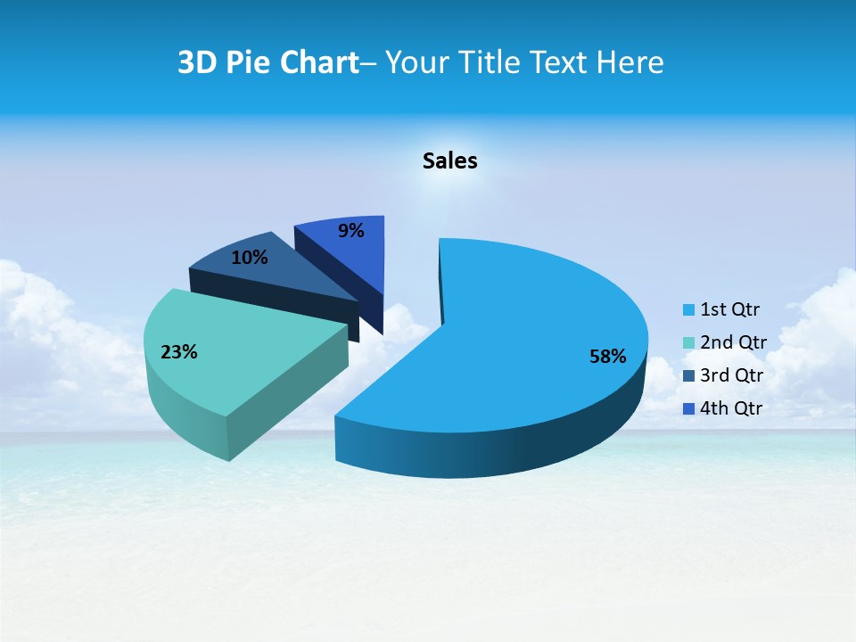 White Seascape Paradise PowerPoint Template