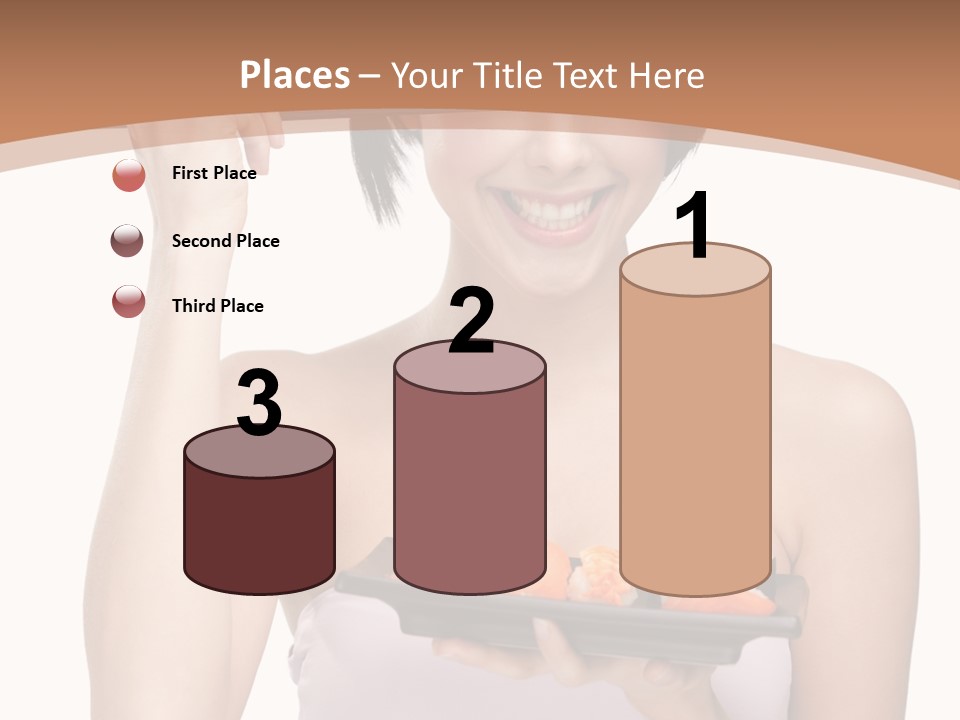 Plate Person Woman PowerPoint Template