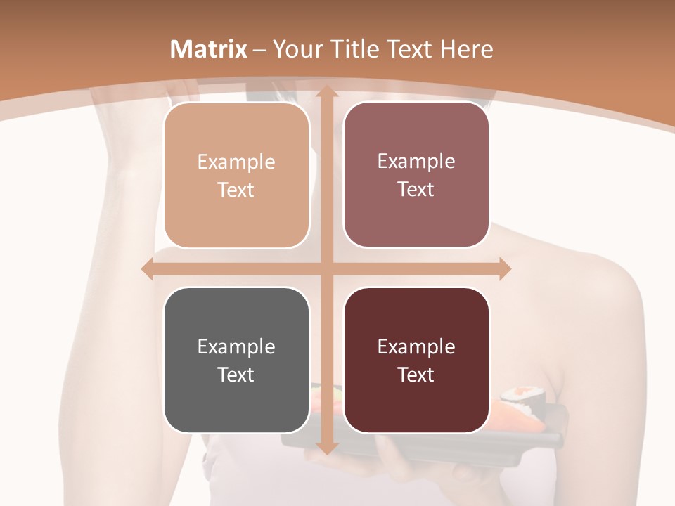 Plate Person Woman PowerPoint Template