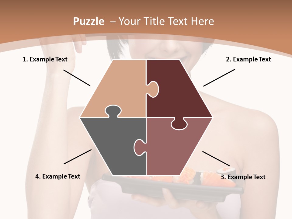 Plate Person Woman PowerPoint Template