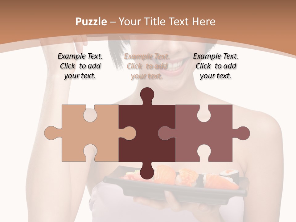 Plate Person Woman PowerPoint Template