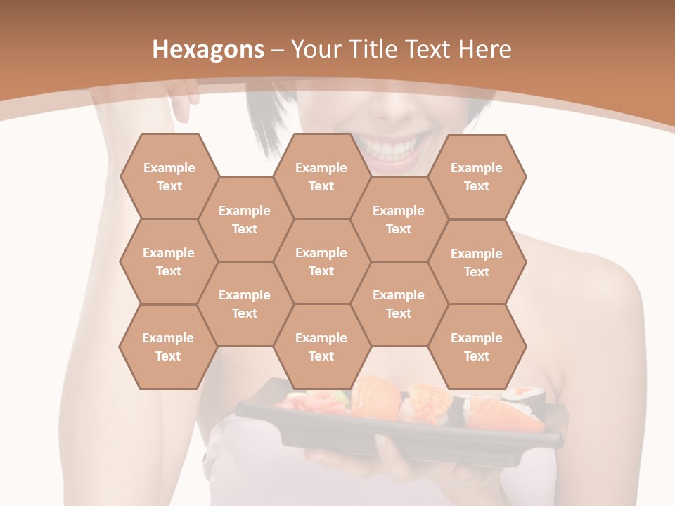 Plate Person Woman PowerPoint Template
