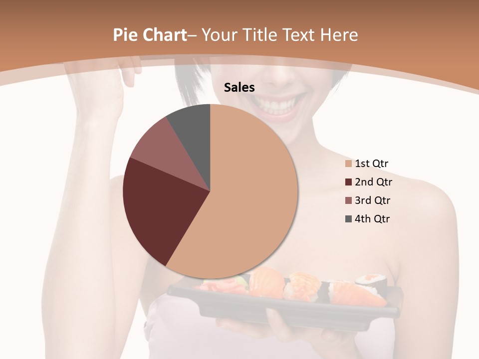 Plate Person Woman PowerPoint Template