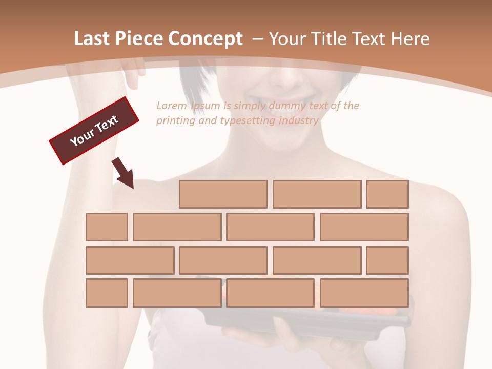 Plate Person Woman PowerPoint Template