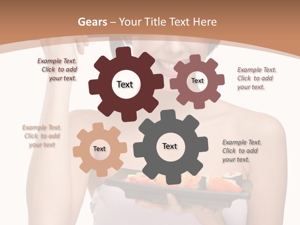 Plate Person Woman PowerPoint Template