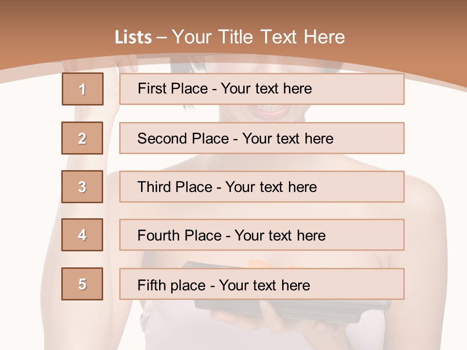 Plate Person Woman PowerPoint Template