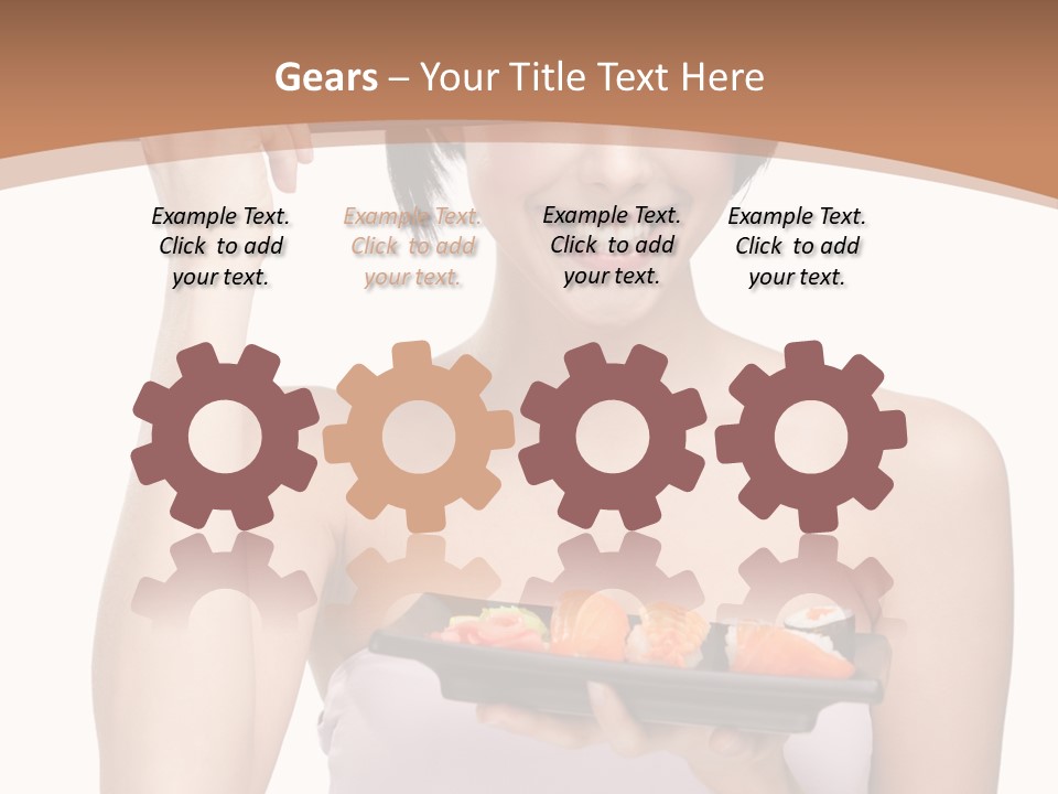 Plate Person Woman PowerPoint Template