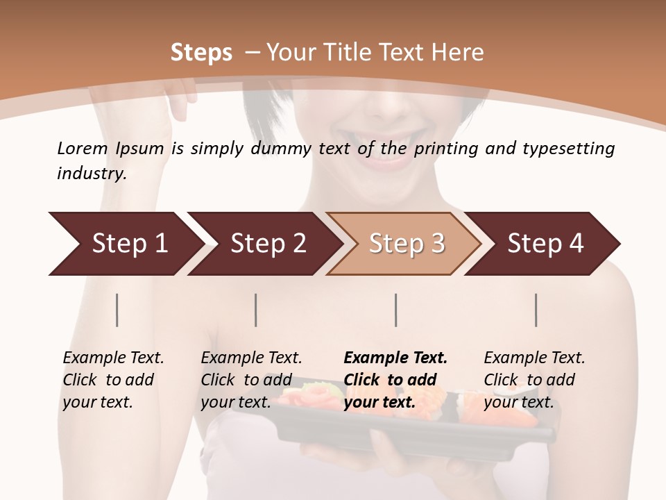 Plate Person Woman PowerPoint Template