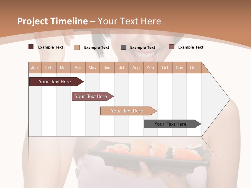 Plate Person Woman PowerPoint Template