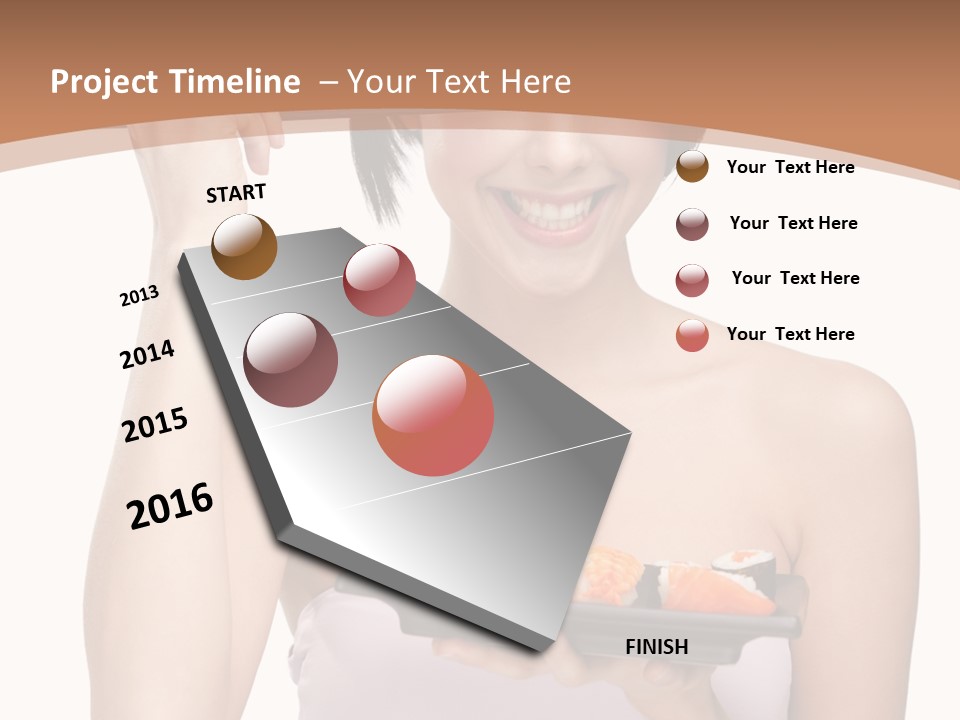 Plate Person Woman PowerPoint Template