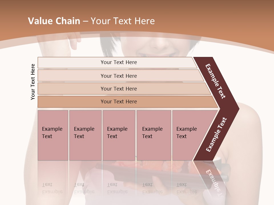Plate Person Woman PowerPoint Template