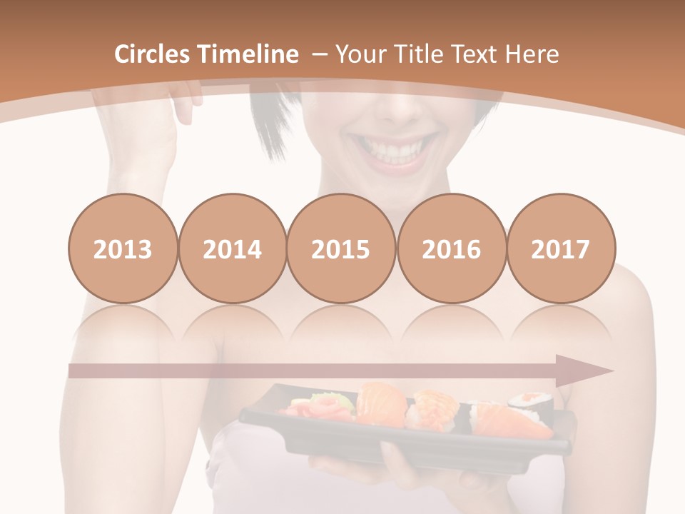 Plate Person Woman PowerPoint Template