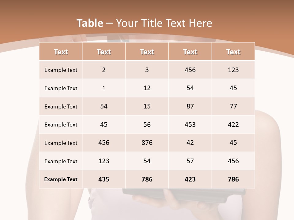 Plate Person Woman PowerPoint Template