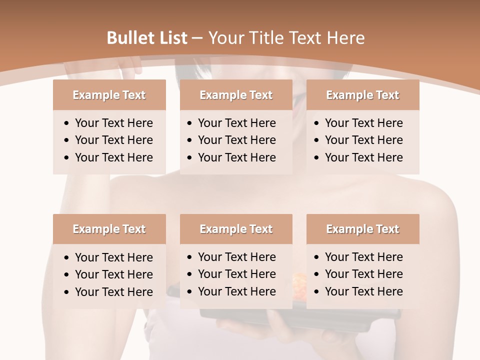 Plate Person Woman PowerPoint Template