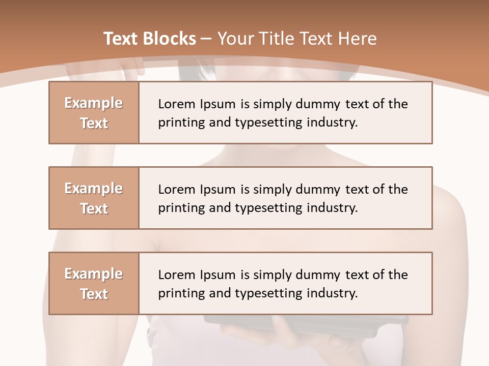 Plate Person Woman PowerPoint Template