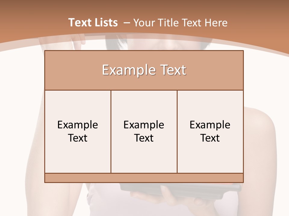 Plate Person Woman PowerPoint Template