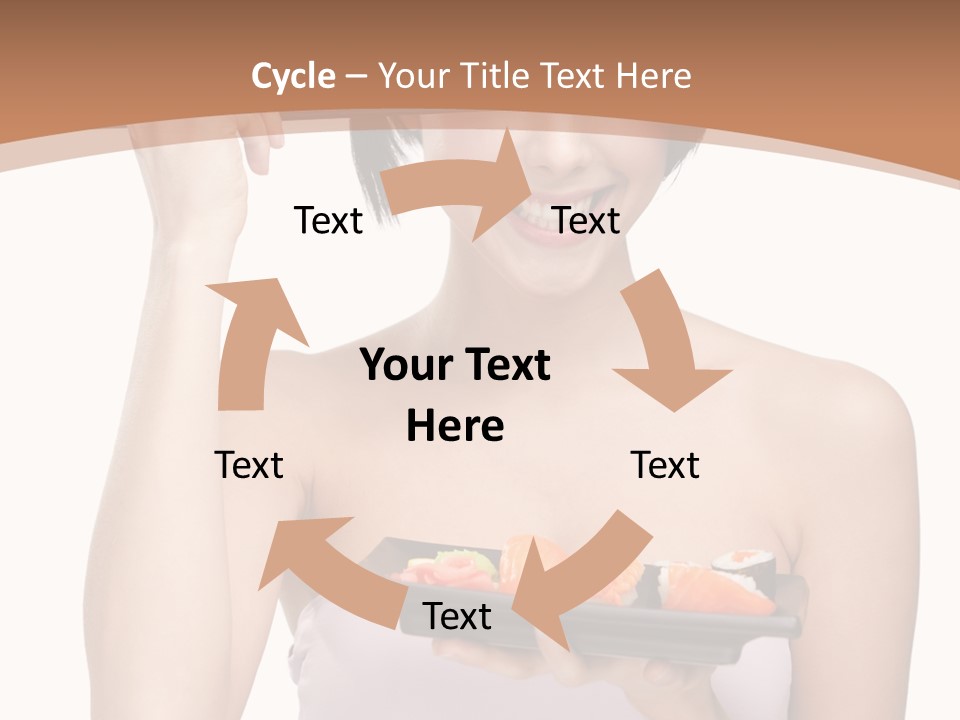 Plate Person Woman PowerPoint Template