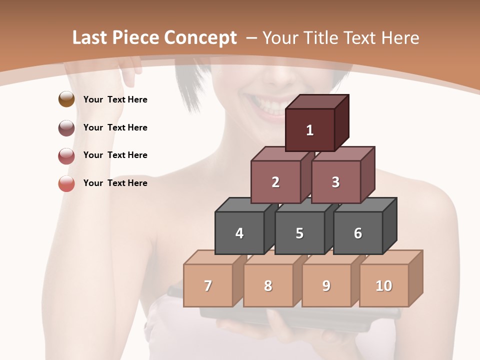 Plate Person Woman PowerPoint Template