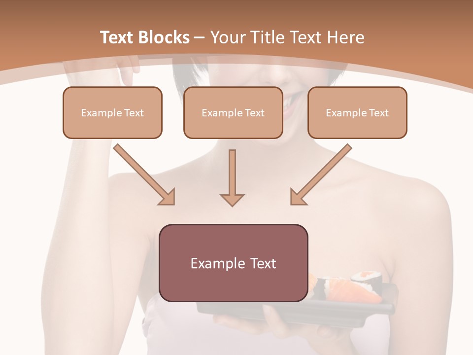 Plate Person Woman PowerPoint Template