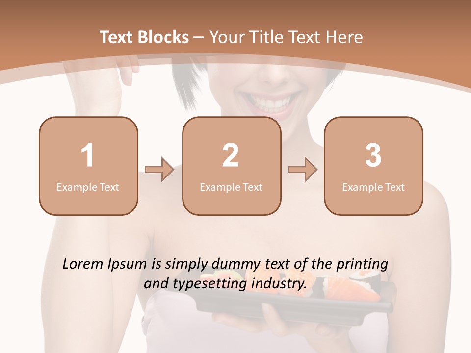 Plate Person Woman PowerPoint Template