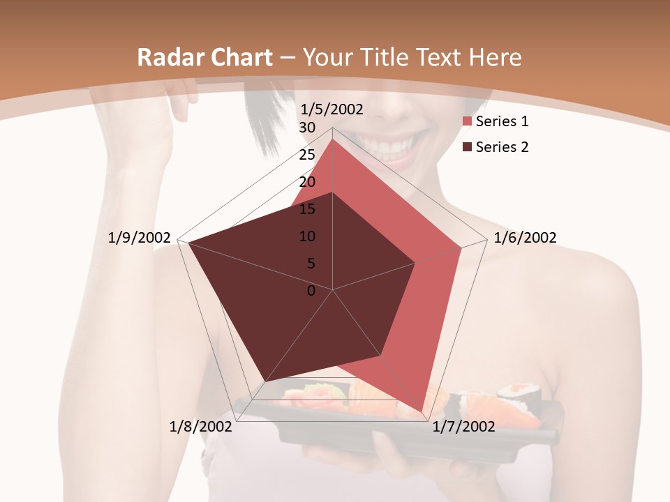 Plate Person Woman PowerPoint Template
