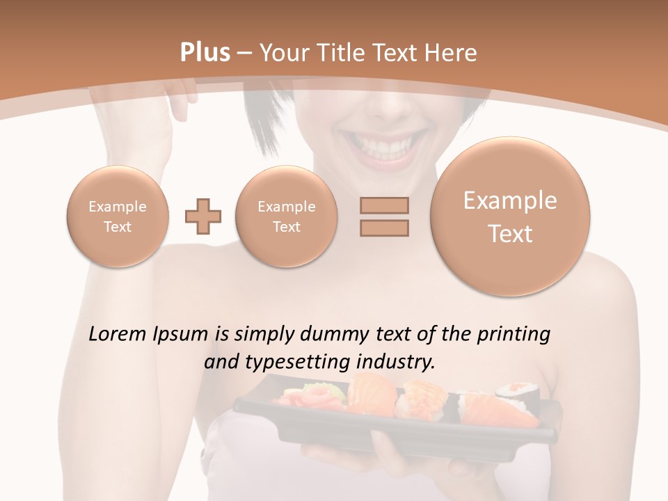 Plate Person Woman PowerPoint Template