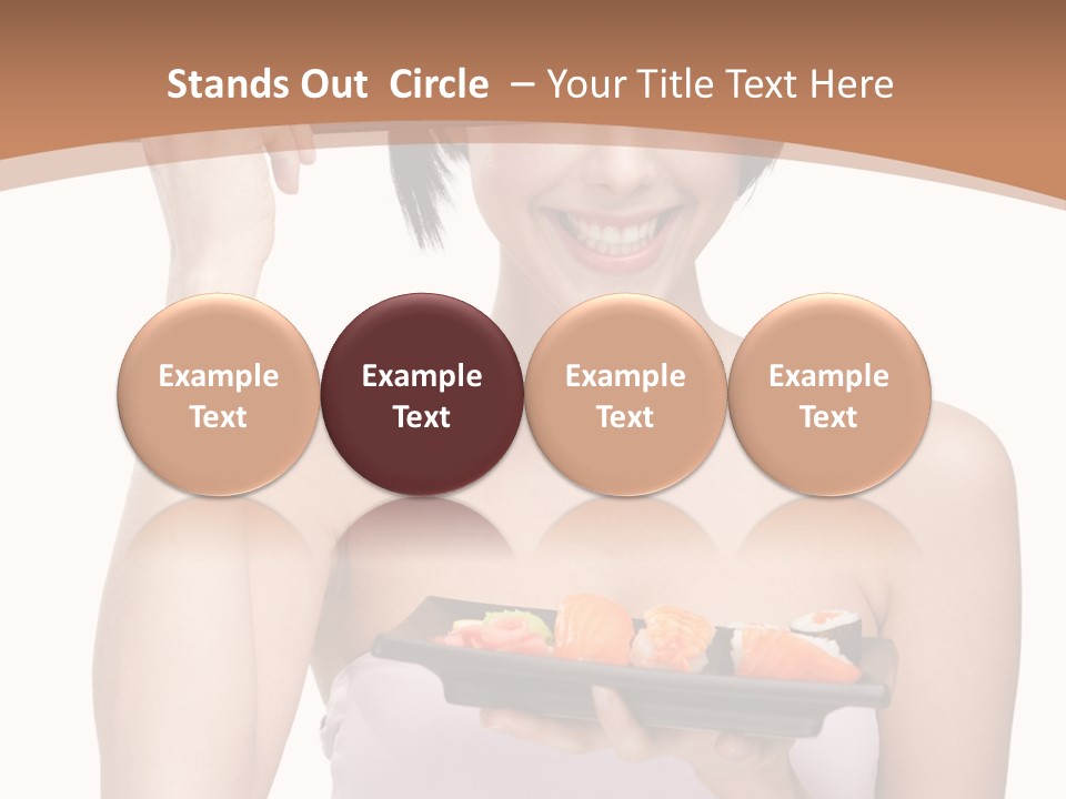 Plate Person Woman PowerPoint Template