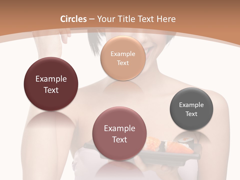 Plate Person Woman PowerPoint Template