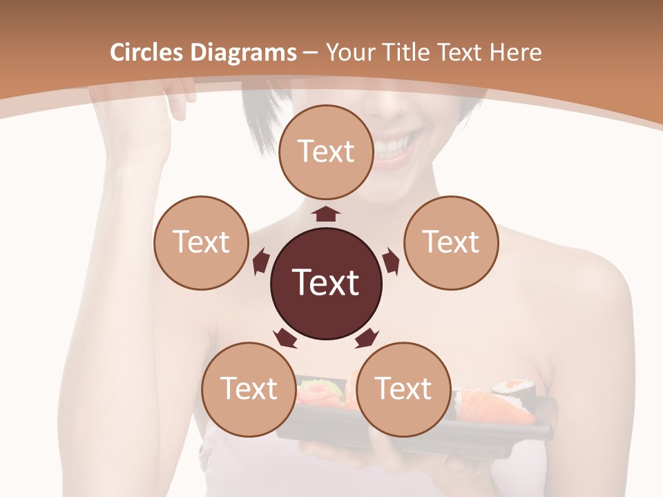 Plate Person Woman PowerPoint Template