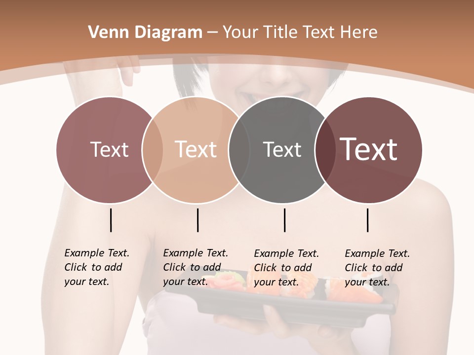 Plate Person Woman PowerPoint Template