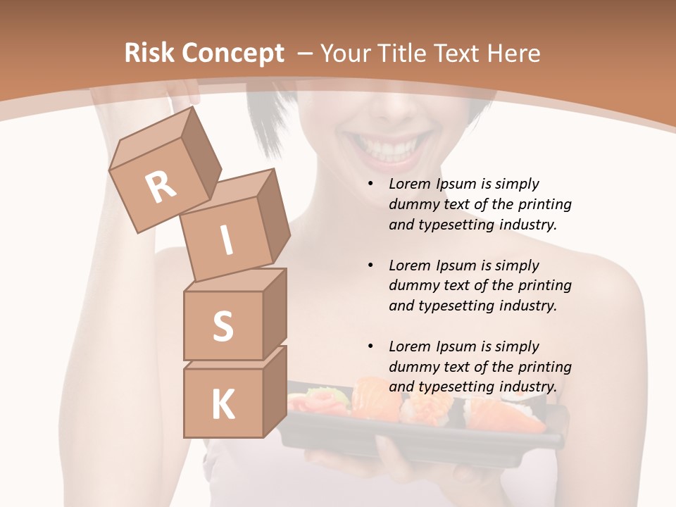 Plate Person Woman PowerPoint Template