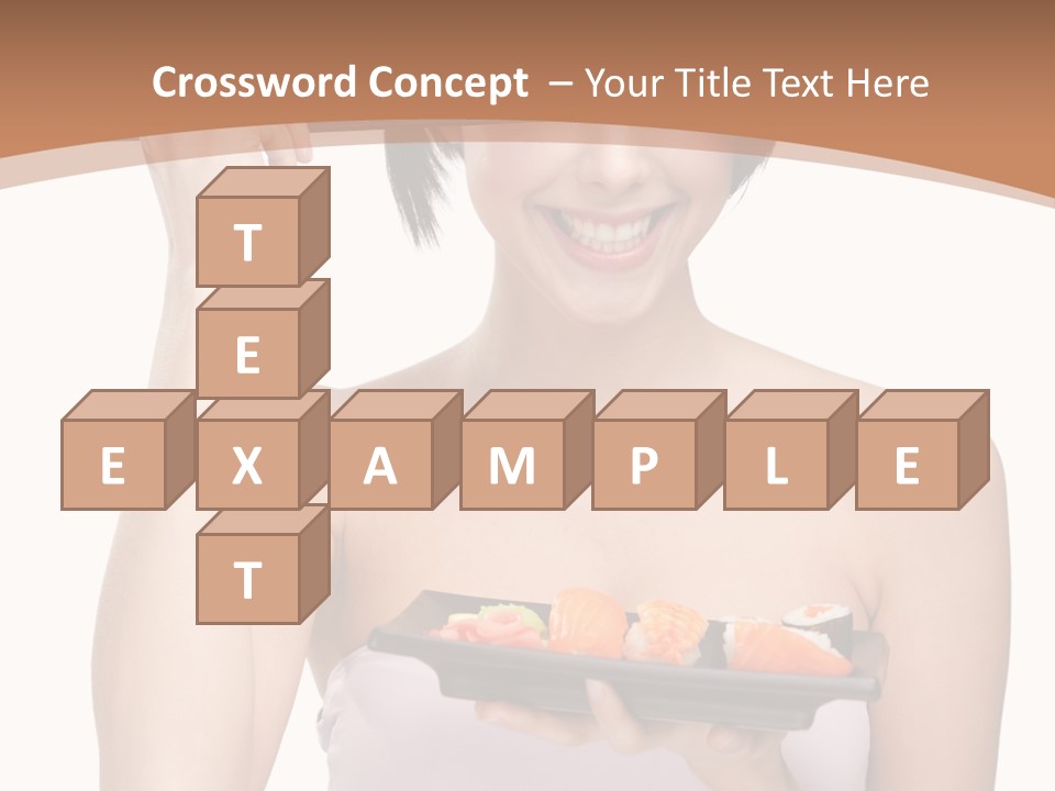 Plate Person Woman PowerPoint Template