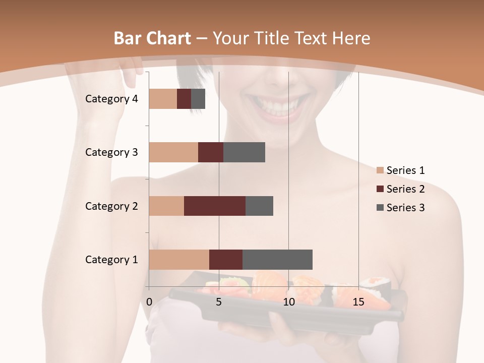 Plate Person Woman PowerPoint Template