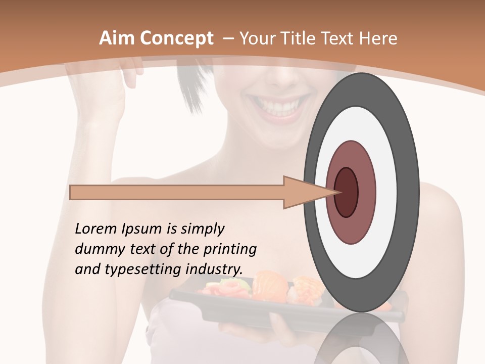 Plate Person Woman PowerPoint Template