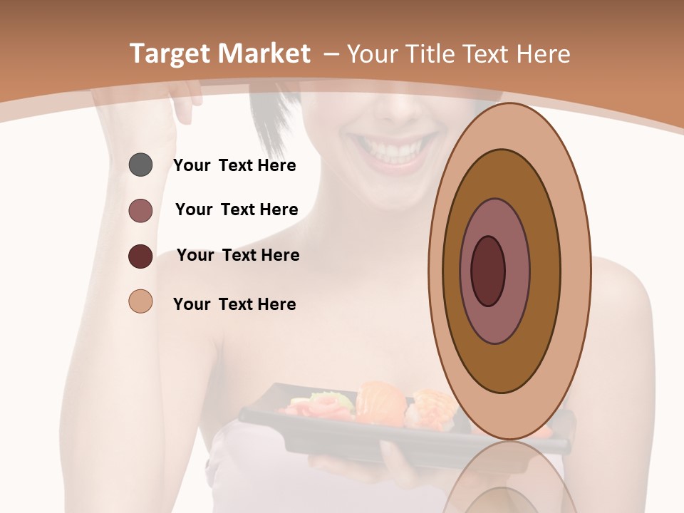Plate Person Woman PowerPoint Template