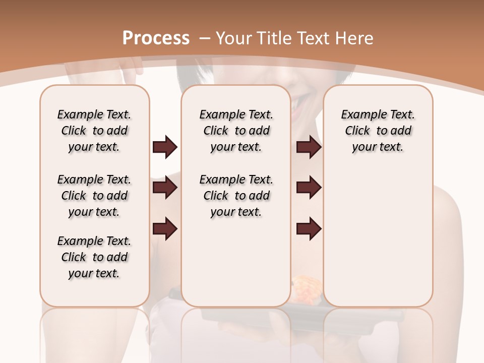 Plate Person Woman PowerPoint Template