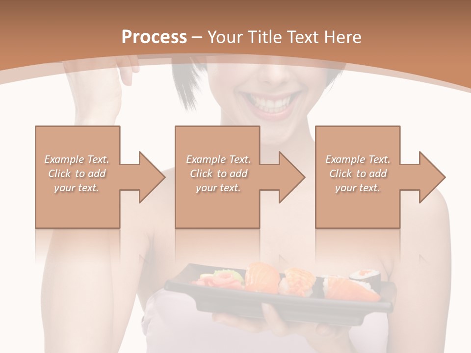 Plate Person Woman PowerPoint Template