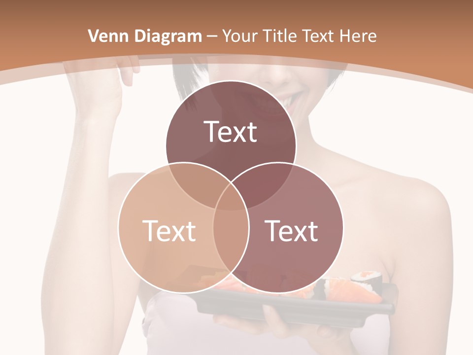 Plate Person Woman PowerPoint Template