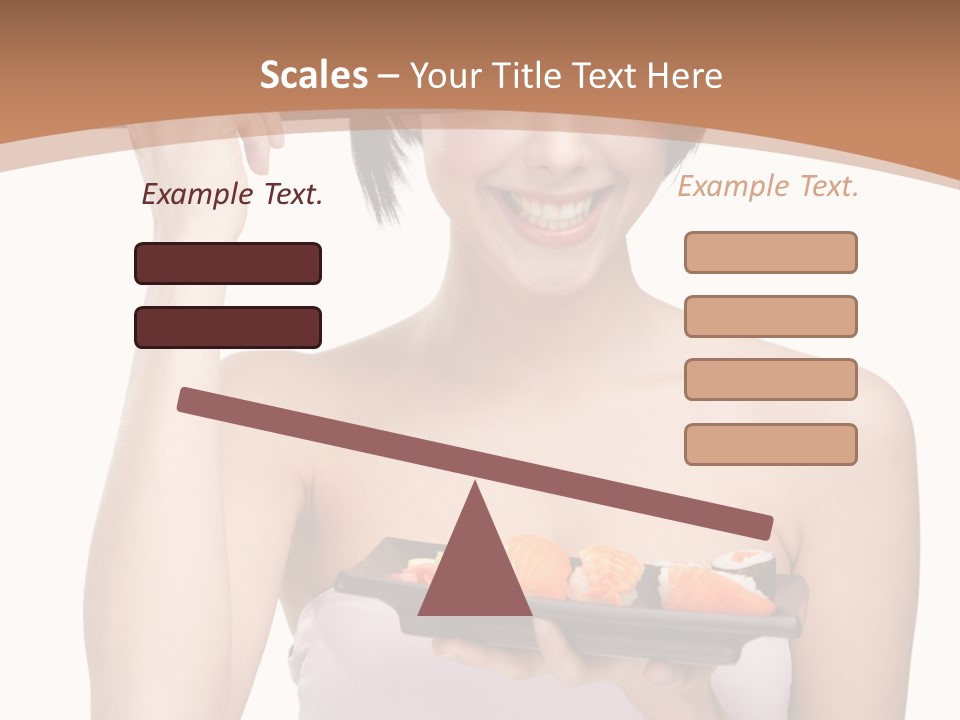 Plate Person Woman PowerPoint Template